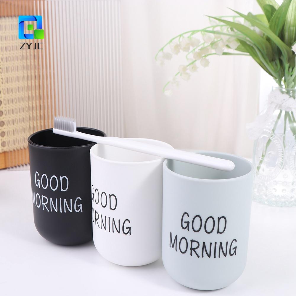 ZYJC Good Morning Cup Chịu Nhiệt Cho Nước Trái Cây Sữa Cho Đồ Uống Cốc Uống Du Lịch Drinkware Di Độn