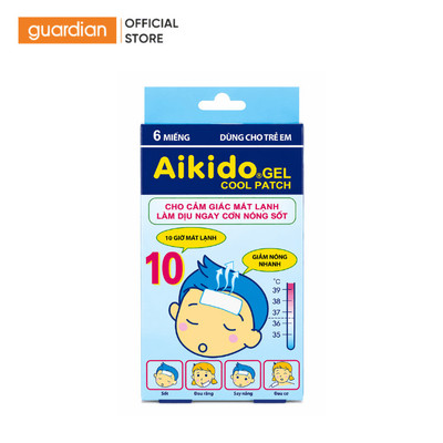 Miếng Dán Hạ Sốt Aikido Gel Cool Hộp 6 Miếng | Guardian Việt Nam