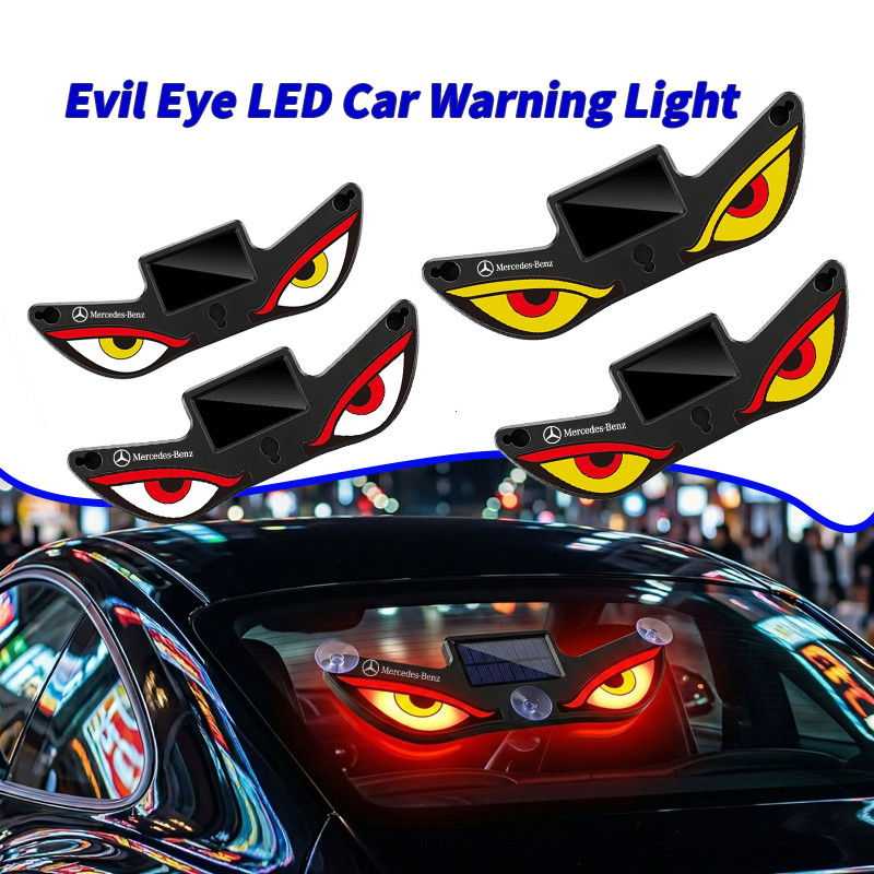 Benz Trang trí ô tô Cool Đèn LED mắt quỷ  /trang trí xe ô tô Đèn LED năng lượng trời ô tô Đèn cảnh b