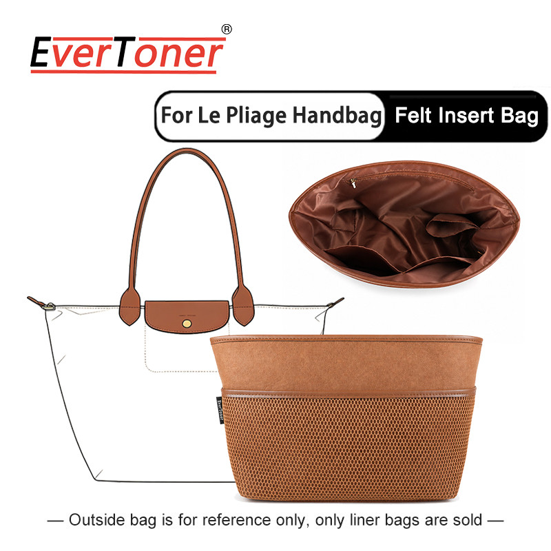 Túi chèn nỉ EverToner cho túi xách Le Pliage S / M / L Lót nhiều túi