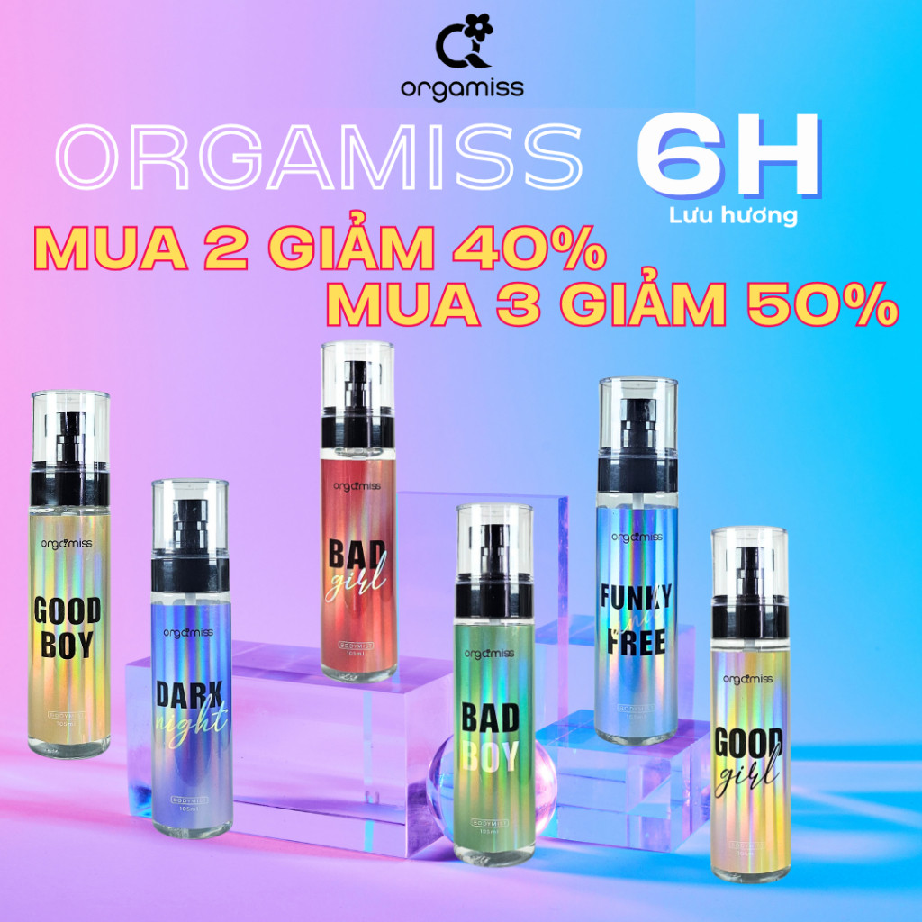 sufur [MUA 3 GIẢM 50%] Body Mist Nước Hoa Nam Nữ - Xịt Khử Mùi Thơm Body Unisex ORGAMISS Dạng Xịt - 