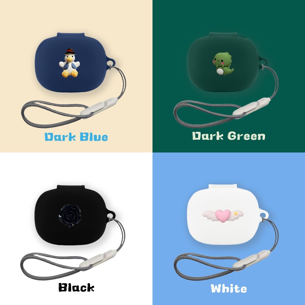 Suitable for B&O Beoplay EX Case Cute Camellia Angel B&O Beoplay Eleven Cartoon Duck Dinosaur Silico