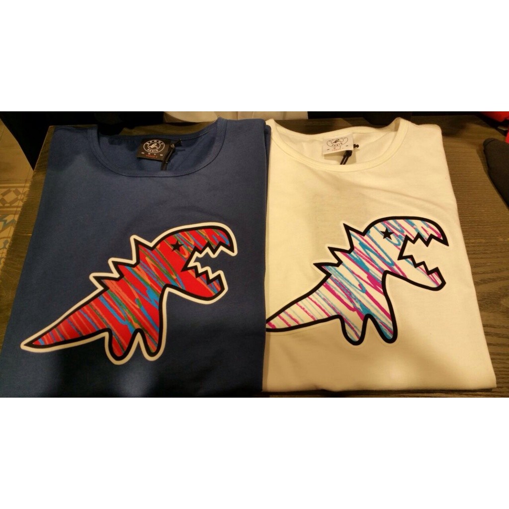 Phong Cách Mới Agnes B.Small Dinosaur Cotton Ngắn Tay Nguyên Chất 3211