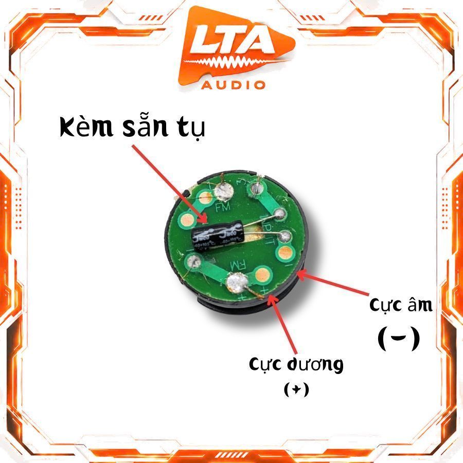 Tép thạch anh 10W có sẵn tụ cản treble, coil loa treble thạch anh 10W