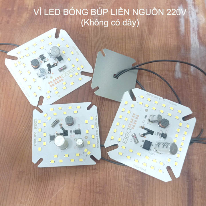 Bộ 3 vỉ led cho bóng đèn đui xoáy, liền nguồn 220V (công suất 20-32-40-50W tùy chọn)
