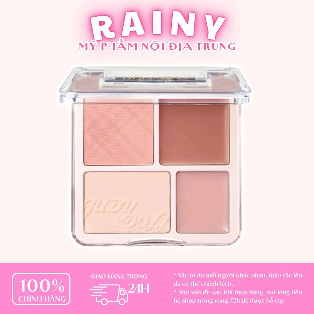 [JUDYDOLL] Bảng phấn má hồng highlight 4 ô Judydoll