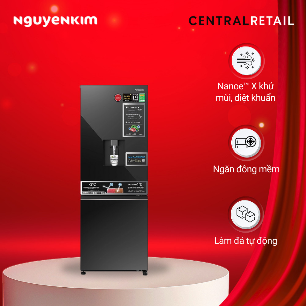 Tủ lạnh Panasonic Inverter 300 lít NR-BV331WGKV