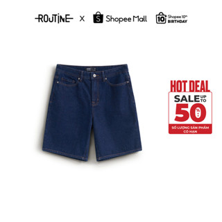  Quần Short Denim Nam Ống Suông Form Straight - Routine 10F24DPS004 