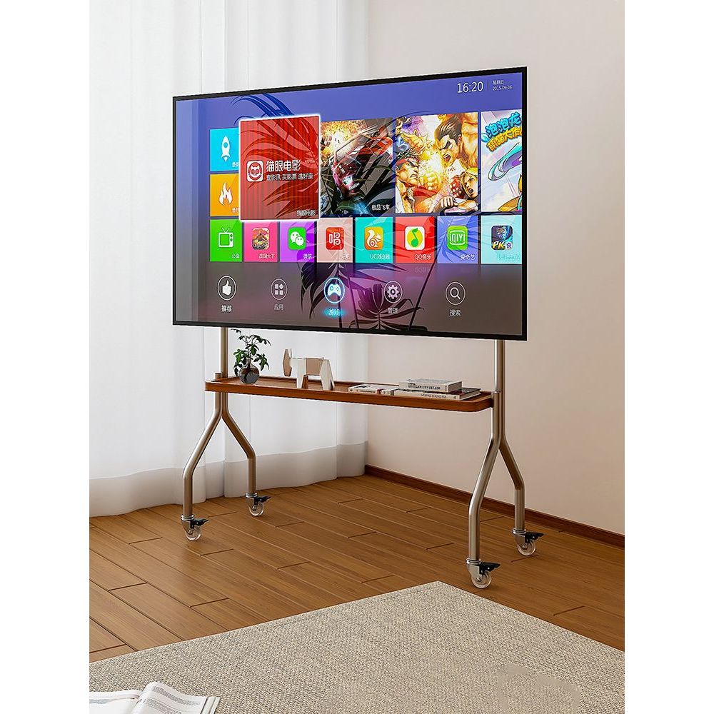 Giá đỡ sàn TV phòng khách phòng ngủ bằng thép không gỉ nghệ thuật di động hiện đại đơn giản gắn 43-8