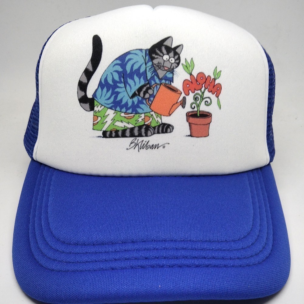 Fat fashion 2025 Cat Flower Aloha Top Vintage Snapback Có Thể Điều Chỉnh Trucker Cap