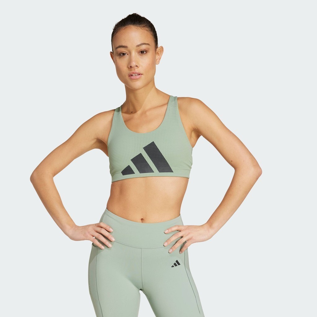 adidas Gym & Training Powerimpact HIIT Medium-Support Training Bra Women Green JI9967