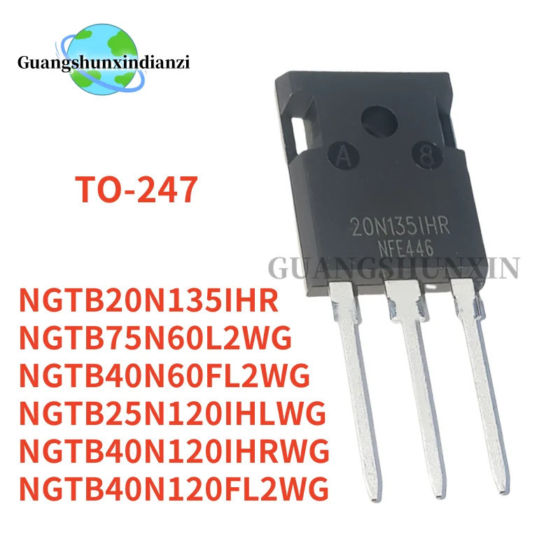 5 CÁI 20N135IHR NGTB75N60L2WG NGTB40N60FL2WG 25N120IH NGTB40N120IHRG NGTB40N120FL2WG TO247 75N60L2 4