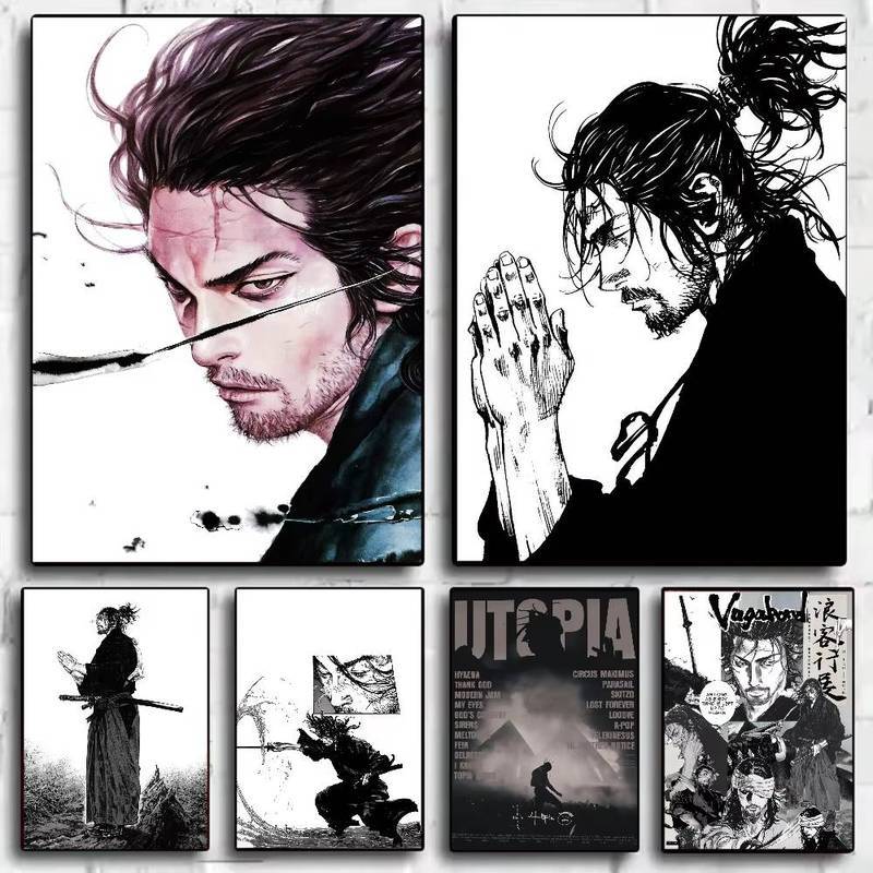 Vagabond Manga Poster No Frame Canvas Painting HD art sticky wall waterproof home living room bedroo