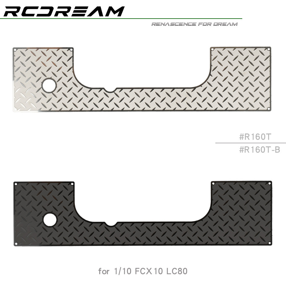 Tấm trượt dưới cổng sau mô phỏng cho xe bánh xích 1 / 10 FCX10 LC80