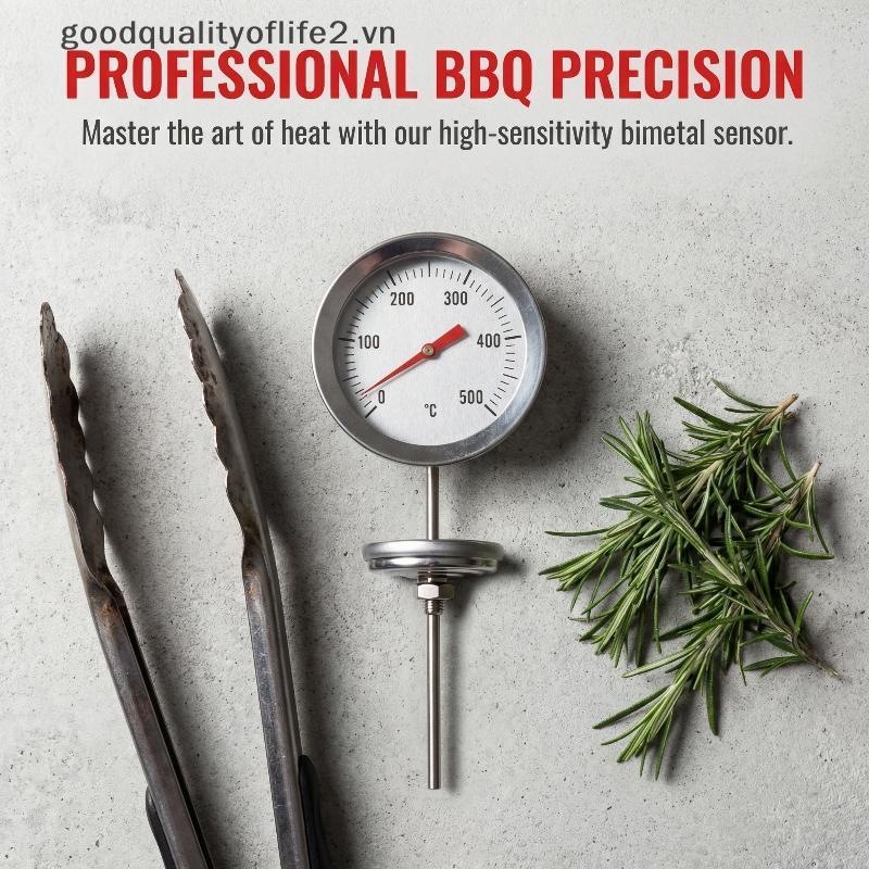 [tốt] Máy đo nhiệt độ nướng lò nướng lưỡng kim BBQ 0-500C để nấu nướng ~