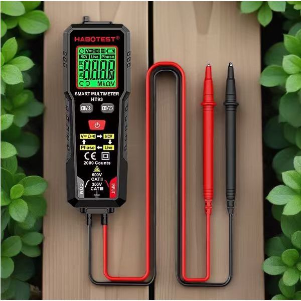 HABOTEST HT93 Máy kiểm tra điện áp vạn năng kỹ thuật số AC / DC True RMS NCV Kiểm tra pha Tự động-Ra