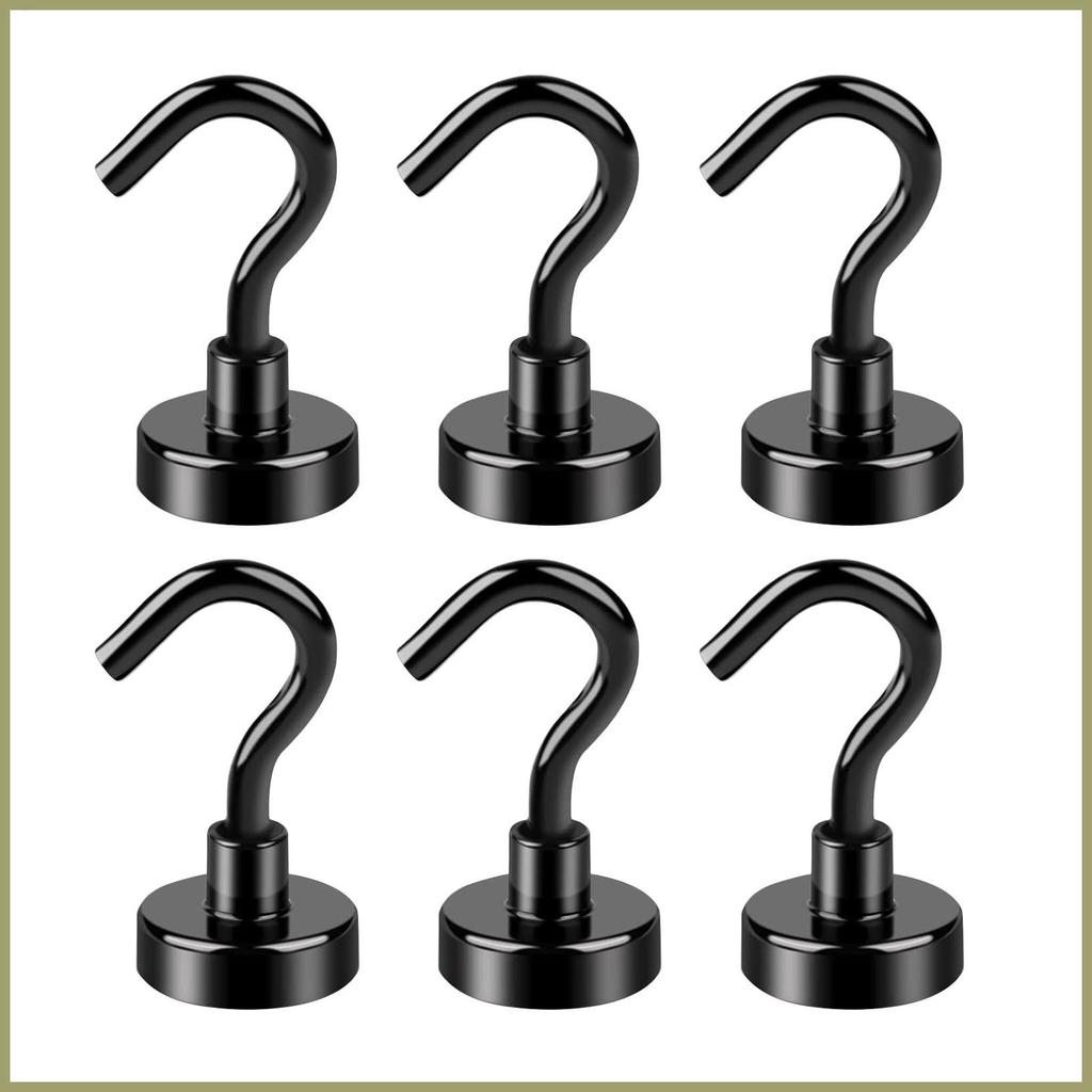 Móc Từ Tính 6 Miếng 11Lbs Móc Chìa Khóa Chống Rỉ Sét Móc Từ Tính Chịu Lực Cho Nhà Bếp Phòng Ngủ Phòn