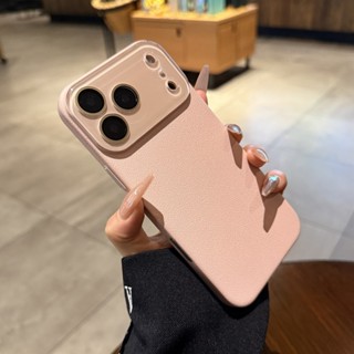  Vỏ Mới Ống Kính Pha Lê Vải Lanchee Kết Cấu Da Chống Sốc PC Cứng Dành Cho iPhone 17 16 15 14 13 12 pro max air plus Case Full cover Bảo Vệ Ống Kính 