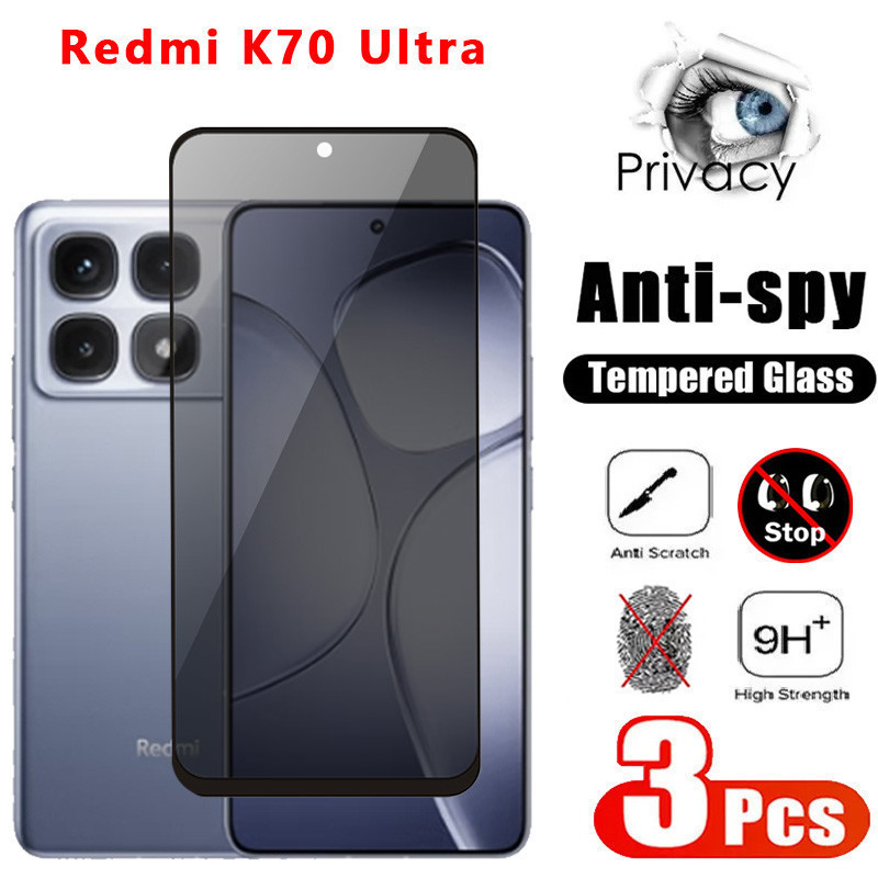 Kính Cường Lực Riêng Tư Cho Redmi K70 Ultra E Pro 5G 2024 Kính Bảo Vệ Màn Hình Ống Kính Máy Ảnh Cho 