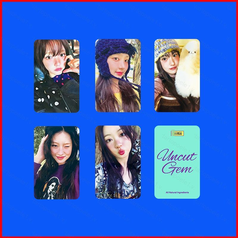 5 Cái / bộ KiiiKiii HAUM LOMO Thẻ UNCUT GEM Mini Album Bưu Thiếp Bộ Sưu Tập Ngôi Sao Ngoại Vi