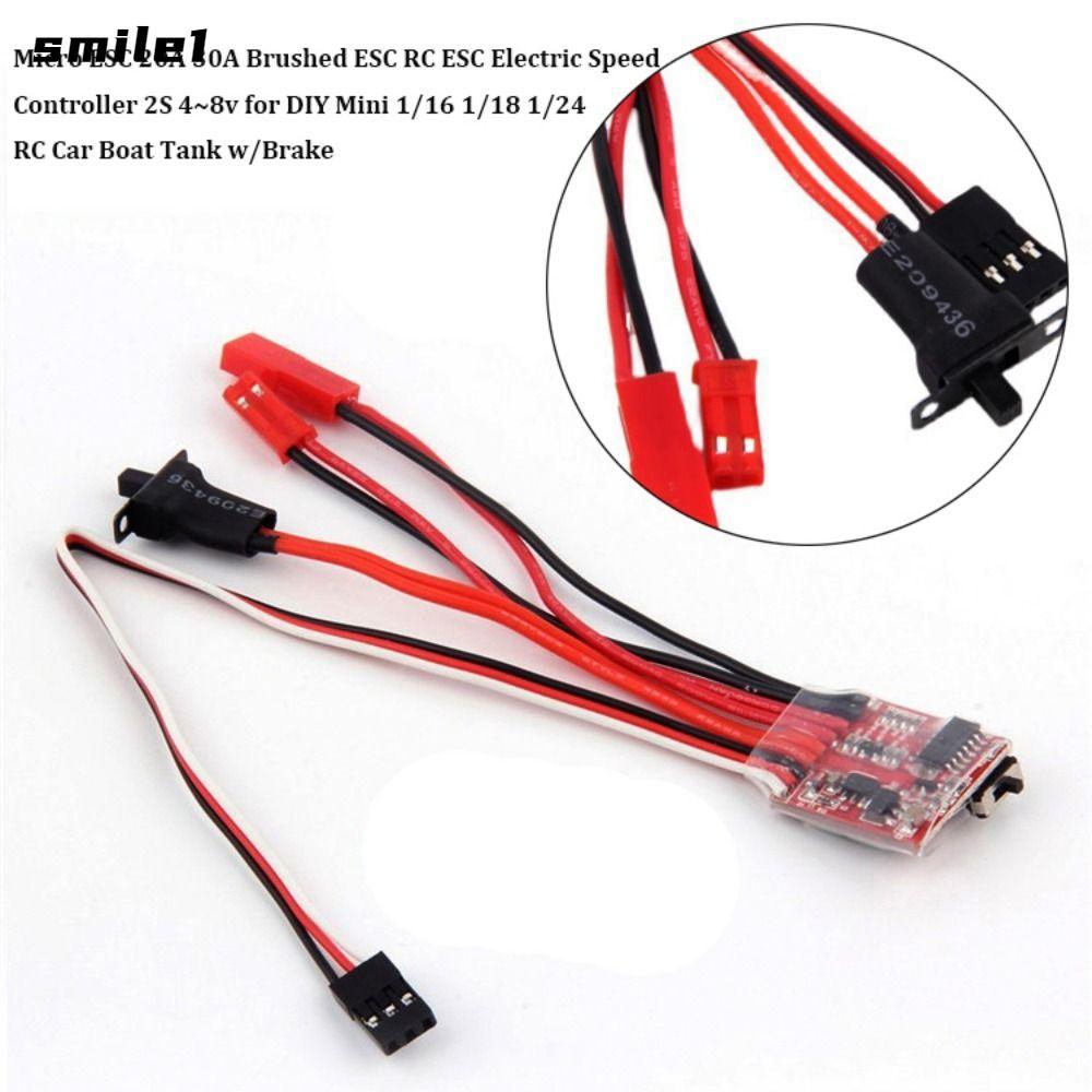 Bàn chải SMILE Micro ESC 20A 30A, 10A / 15A / 20A / 30A ESC RC ESC Bộ điều khiển tốc độ điện, Bình t