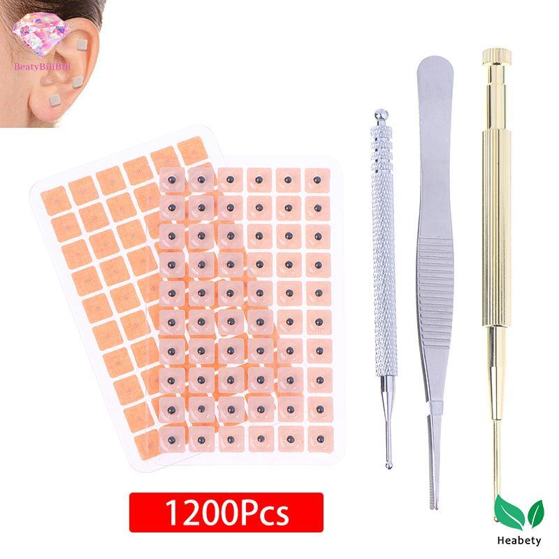Heabety 1200 Chiếc Cowherb Seed Ear Dán Bộ Auriculotherapy Châm Cứu Massage Nạo vét Cơ Thể Kinh Tuyế