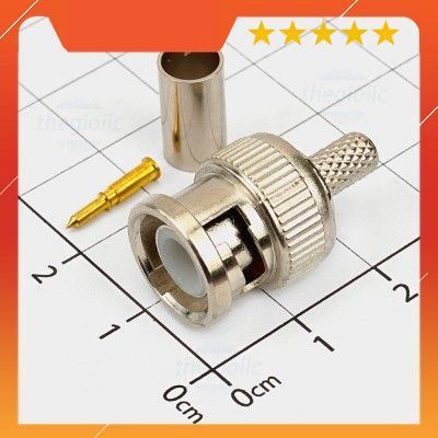 [5 Cái]- BNC-RG58 Đầu BNC Đực Nối Dây Thẳng Hàng