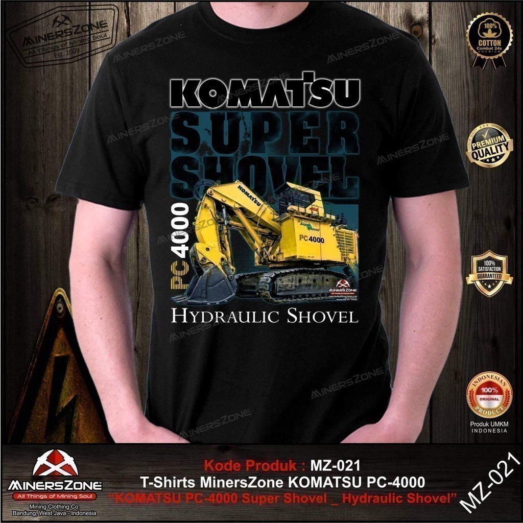 Áo thun thời trang 2025 Minerszone Komatsu Excavator Pc-4000 / komatsu / áo thun Komatsu / komatsu Á