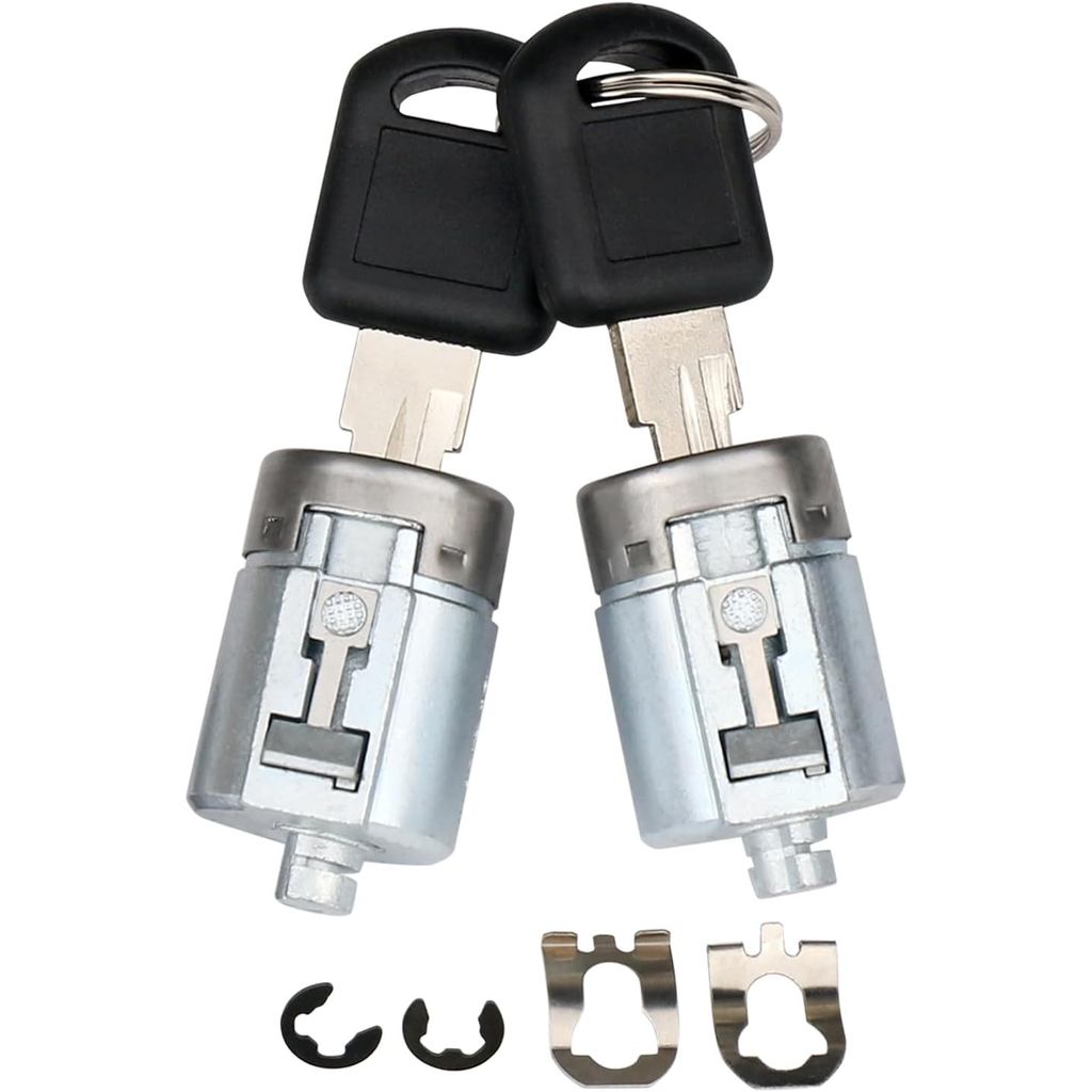 Xi lanh & chìa khóa khóa cửa cho tay nắm cửa bên ngoài 12549131 Tương thích với 1995-2000 Chevy Chevrolet GMC Truck C1500 C2500 C3500 K1500 K2500 K3500 Tahoe Suburban Yukon