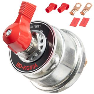 Công tắc ngắt kết nối pin dòng điện cao 300A, Công tắc cách ly cắt pin chính 12-24V có tấm mặt cho ô tô, xe cộ, RV và thuyền biển, ngăn ngừa thoát nước pin