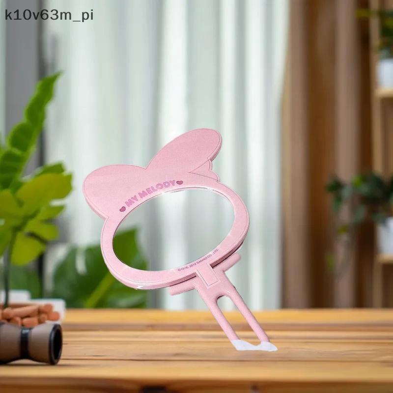 kv Sanrio My Melody Handheld Makeup Mirror Cute Desktop Foldable Cosmetics Mirror Toys Girls Gift vn