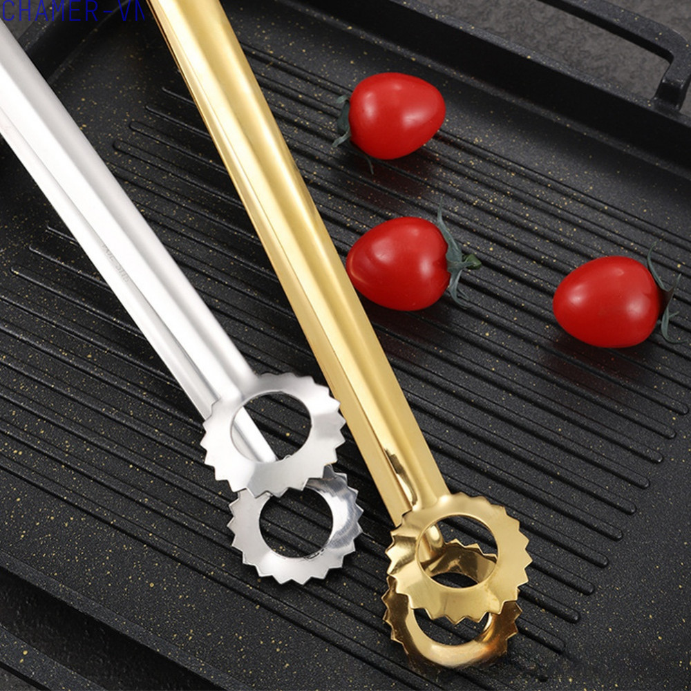 【CHAMER】304 Stainless Steel Korean BBQ Tongs 31cm Heat Resistant Kitchen Grill Clip【HomeLiving】