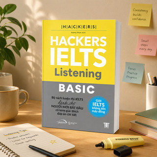 Sách - Hackers Ielts Basic Listening - Dành cho band 3.0-5.5 - Kèm lời giải chi tiết (Gamma Books)