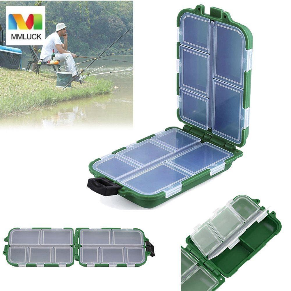 MMLUCK Hộp đựng mồi MMLUCK Phụ kiện vuông Nhựa 10 ngăn Hộp móc cá