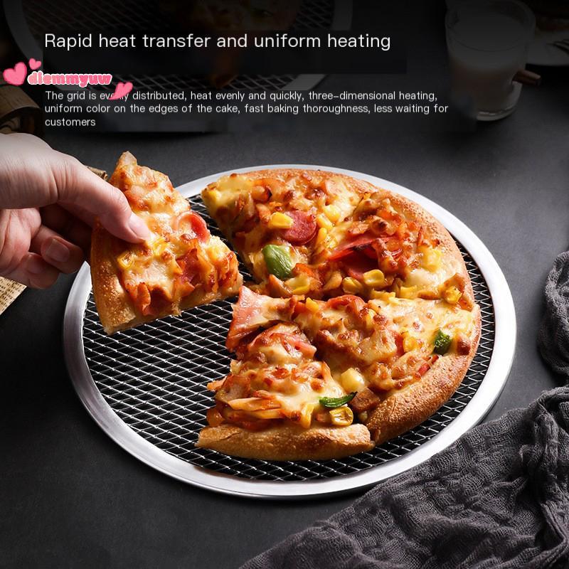 8-13 inch tái sử dụng không dính bánh pizza Màn hình Pan Hợp kim nhôm Net bakeware