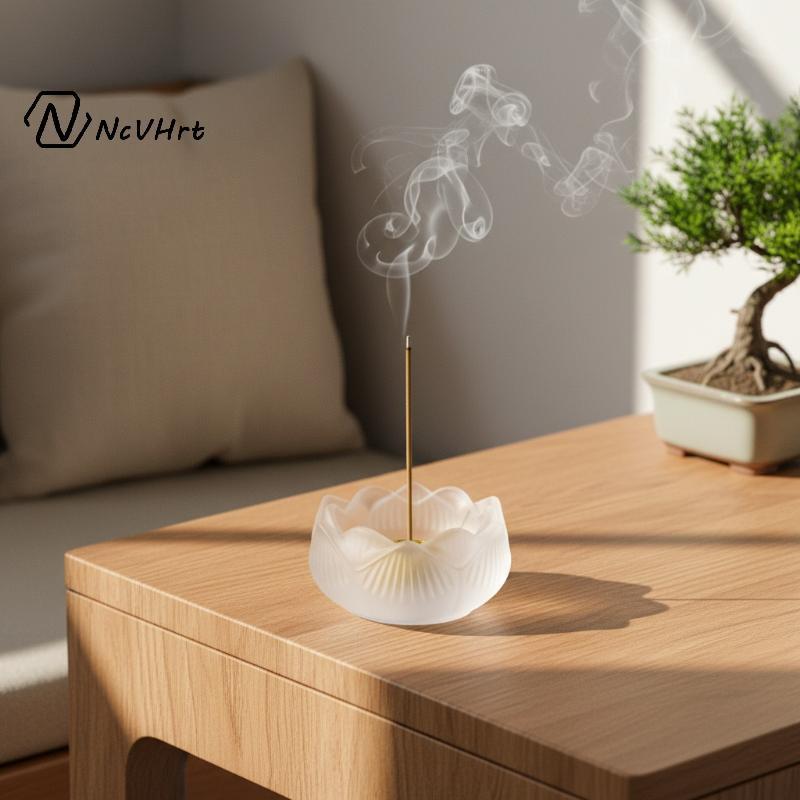 NcVHrt Crystal Clear Lotus Glass Hương giữ cho bầu không khí gia đình khác biệt Mới