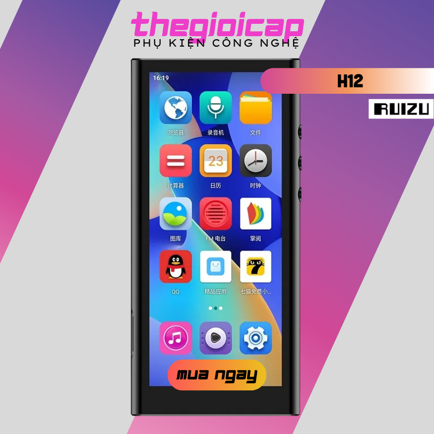 Máy Nghe Nhạc Android MP3/MP4 Màn Hình Cảm Ứng 4.8 inch IPS Lướt Web WIFI Bluetooth RUIZU H12