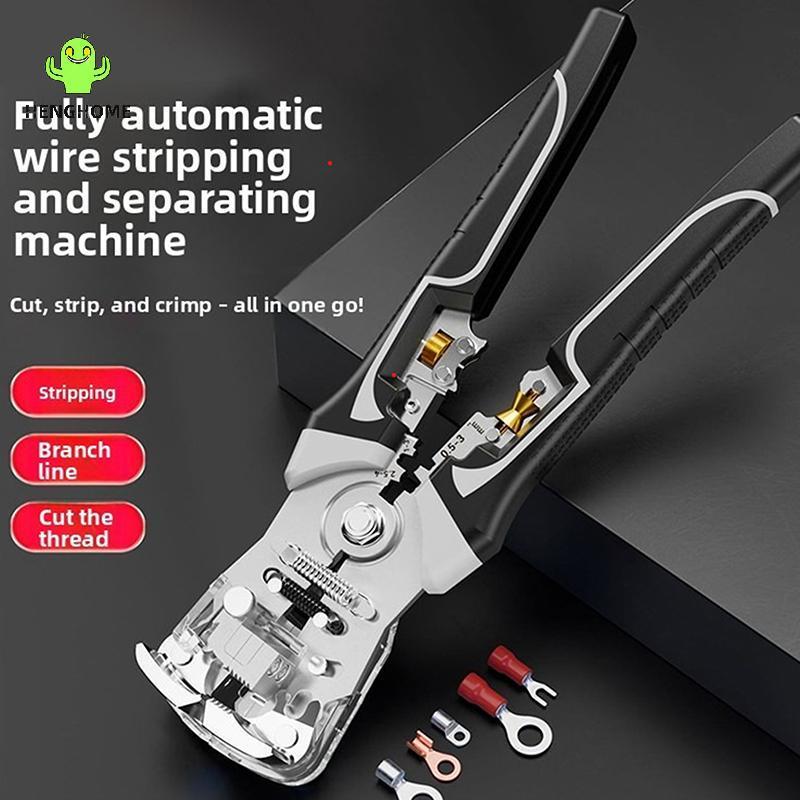 HENGHOME Electrician Wire Stripper Kìm tự điều chỉnh Công cụ uốn cáp 24-10 AWG cho các dự án nhà để 