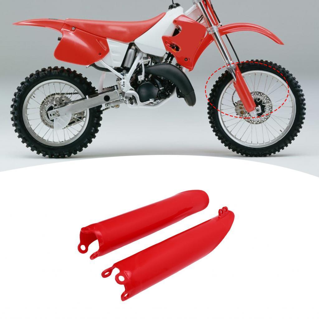 Walmeck Front Fork Guard Bảo vệ Giảm xóc màu đỏ cho CR125 CR250 CR500 CRF250R CRF250X