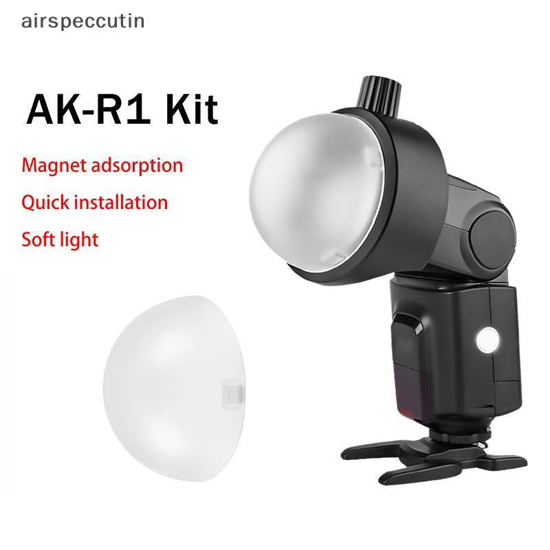Airspecutin 1Pc AK-R11 Máy khuếch tán vòm từ tính thay thế cho đèn flash đầu tròn V1 / cho AD200 / A