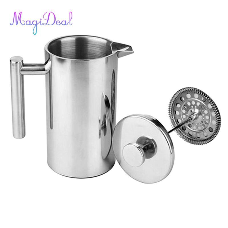 Máy pha cà phê bằng thép không gỉ MagiDeal, 350ml 60000ml, Máy pha cà phê cách nhiệt Bộ lọc cà phê v