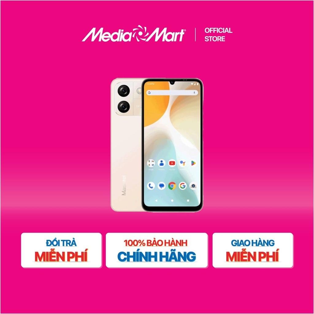 [MEDIAMART] - Điện thoại Masstel S7 4GB+128GB màu vàng (Gold) - FREESHIP,Bảohànhchínhhãng