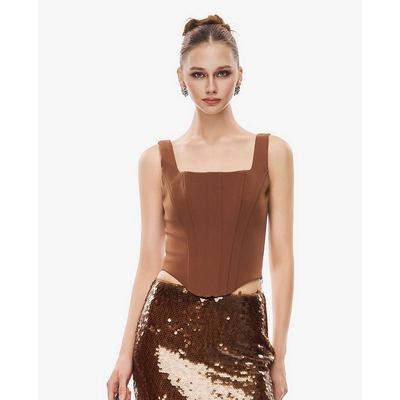GIGI - Áo hai dây nữ cổ vuông dáng corset_G1209T263221-13
