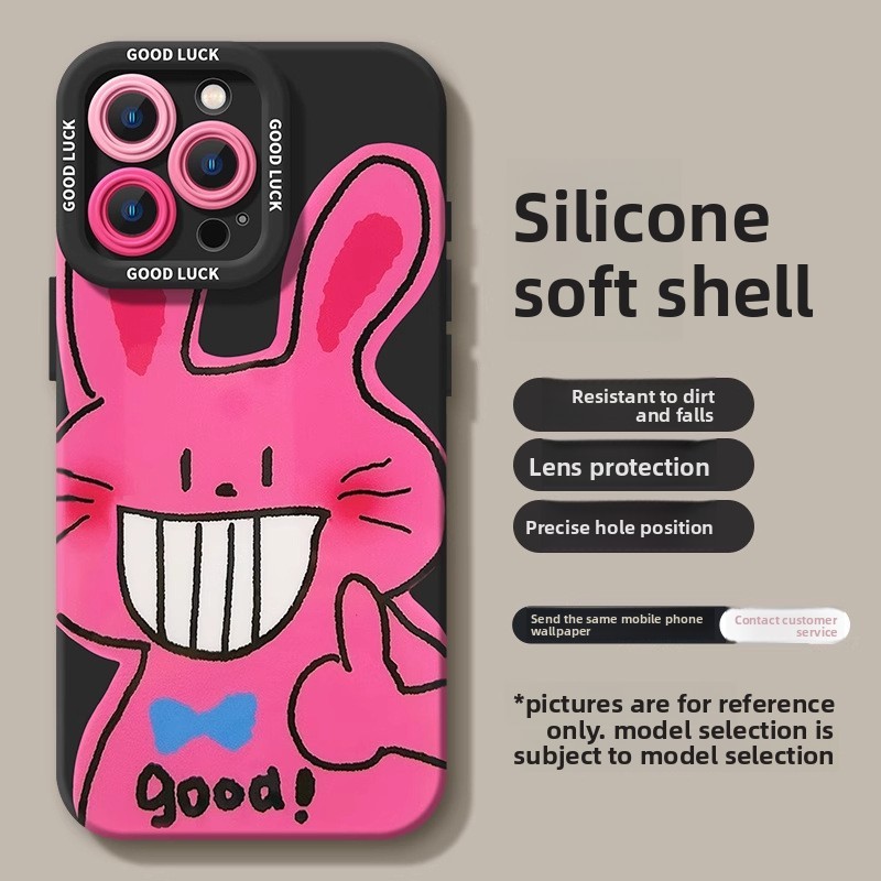Sáng Tạo Ngộ nghĩnh Thỏ Ốp Lưng Điện Thoại Apple Mới Bảo Vệ Thích Hợp Cho iPhone 17-13 Full Series P