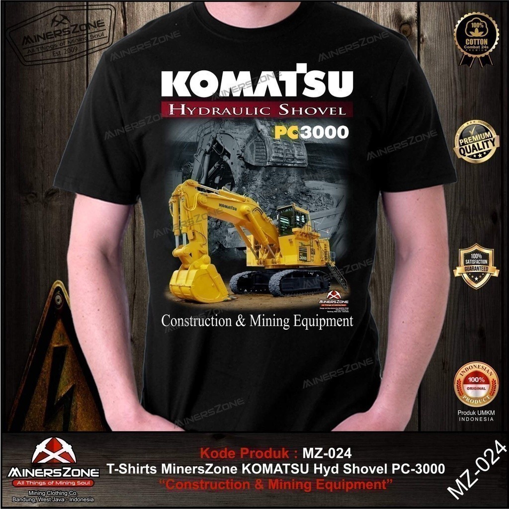 Áo thun thời trang 2025 Minerszone Komatsu Excavator Pc-3000 / komatsu / áo thun Komatsu / komatsu Á