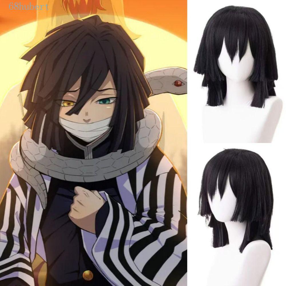 Hubert Iguro Obanai - Tóc giả cosplay chịu nhiệt cho Kimetsu no Yaiba, phù hợp Halloween