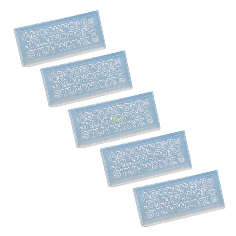 5Pieces Soft English Letters Silicone Mold for Creative Craft DIY Mold Mini Mold