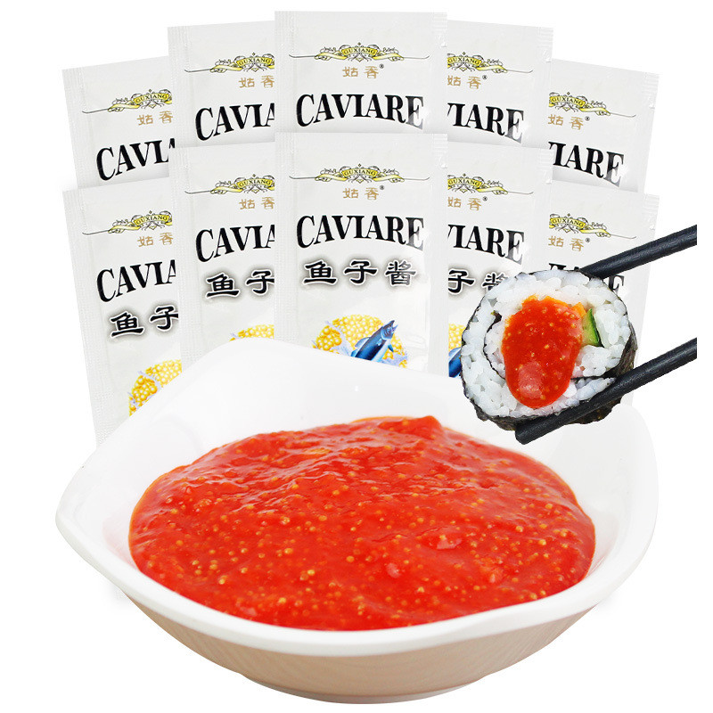 Hàng sẵn có Vận chuyển nhanh Guxiang Hương vị cà chua Caviar Sushi Ăn liền Caviar Rong biển Thành ph