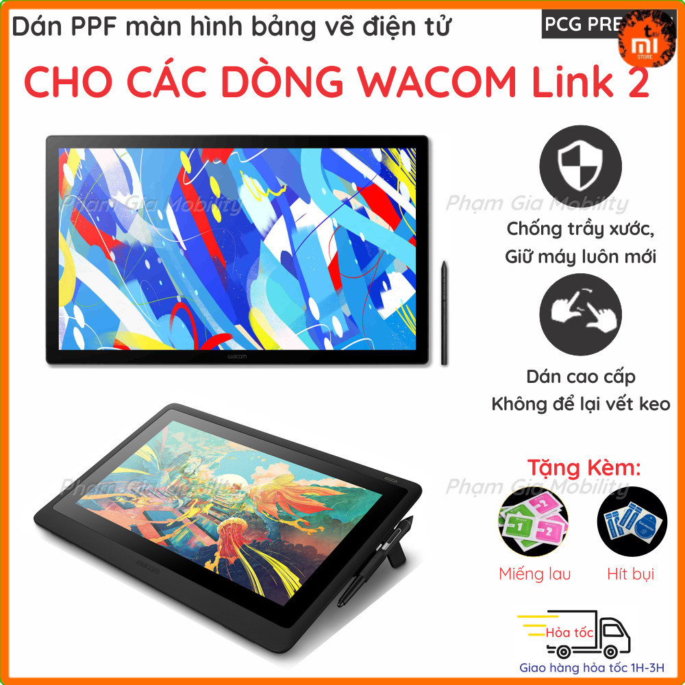 Dán màn dành cho bảng vẽ điện tử  Wacom Cintiq 16 24 DTK246 (DTK-246)  loại Nano, PPF, Paperlike vẽ 