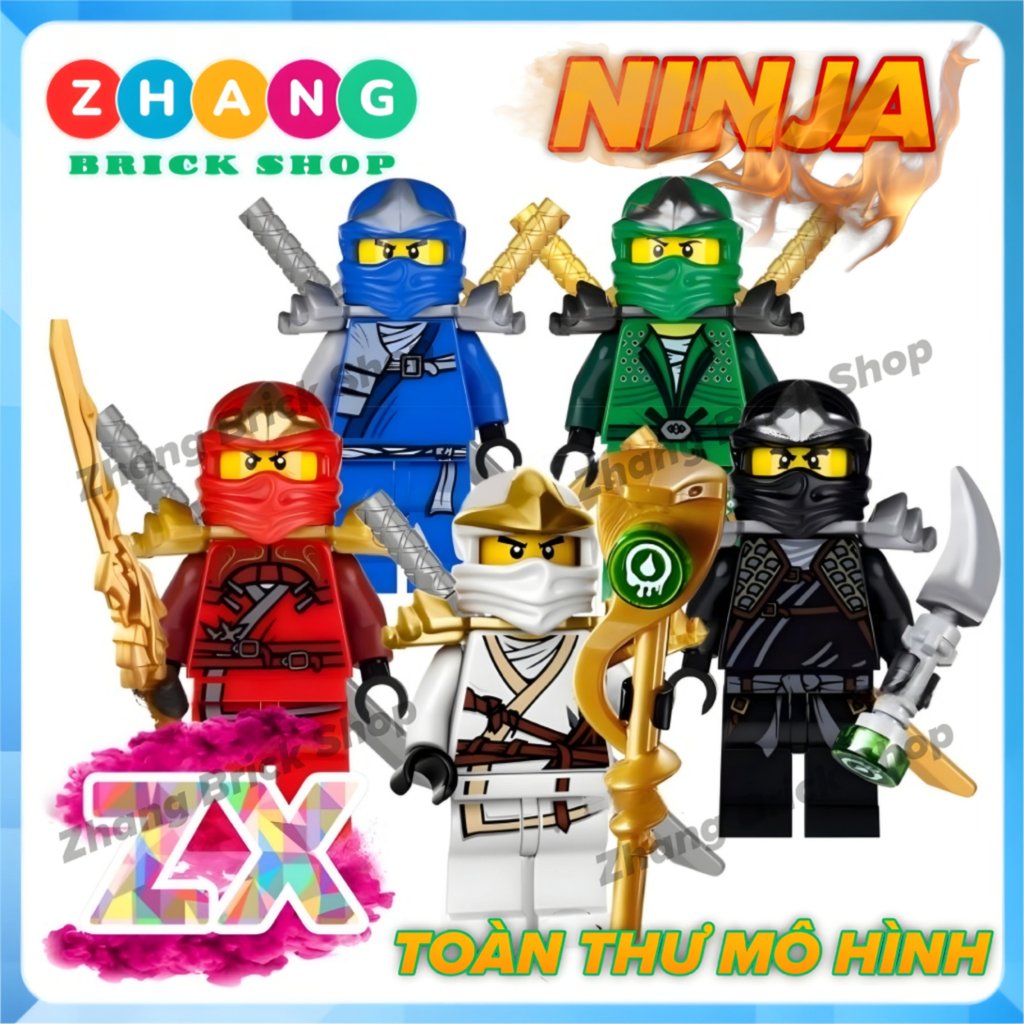 Mô hình nhân vật Ninja ZX kai lloyd cole zane jay quà tặng bản đẹp trang trí bánh sinh nhật Ga131 13
